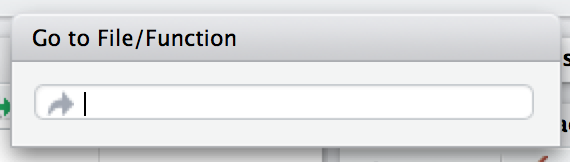 Screenshot of the "Go to File/Function" tool in the RStudio IDE. It is a text box with the cursor in it.